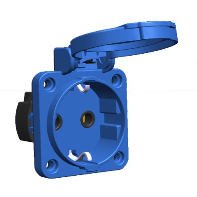 1x16A 220V PANO PRİZİ MAVİ